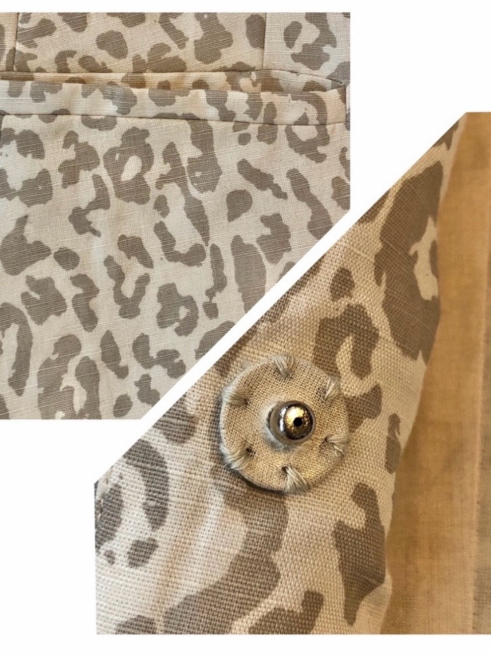 Neiman Marcus Exclusive Animal Print Linen Jacket - Picture 7 of 8